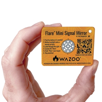 Wazoo Flare Mini Signal Mirror Compact Survival Mirror