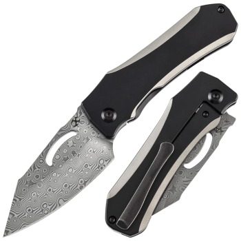 Kansept Loki K1058A3 Titanium Damascus Folder