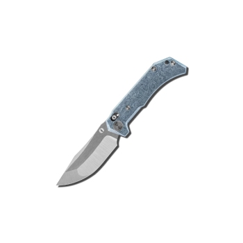 Miguron Knives Artpy Vanax Blue PVD Crystal Titanium Knife MGR629ABJBU