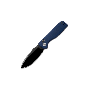 Miguron Knives Vane II M390 Two-Tone DLC Blue Micarta Knife MGR825ABU
