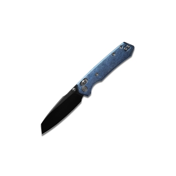 Miguron Knives Vasto M390 Two-Tone DLC Blue Crystal Titanium Knife