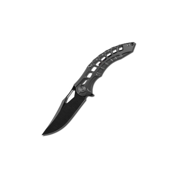 Miguron Knives Geloty Vanax Hand Ground Grey PVD Titanium Timascus
