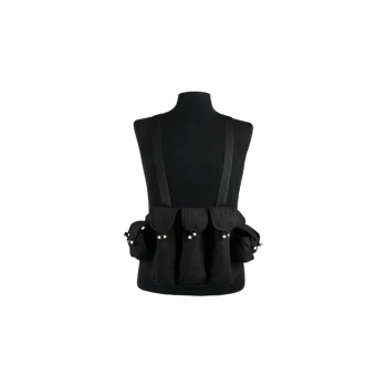 Mil-Tec AK-47 Black Tactical Canvas Chest Rig Bandolier - Model 13533102