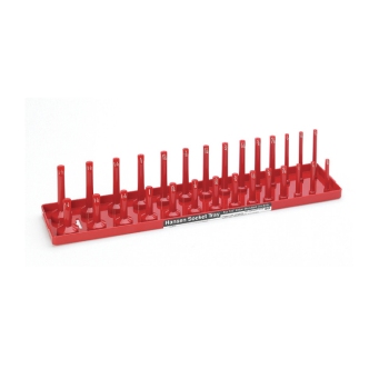 Hansen 24-Piece Red ABS Socket Tray Organizer Display