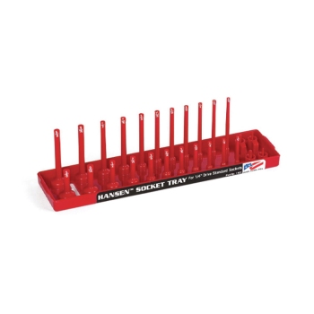Hansen Global 1401 1/4-Inch Drive SAE Socket Tray Red