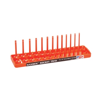 Hansen Global 1406 1/4-Inch Orange Metric 2-Row Socket Tray