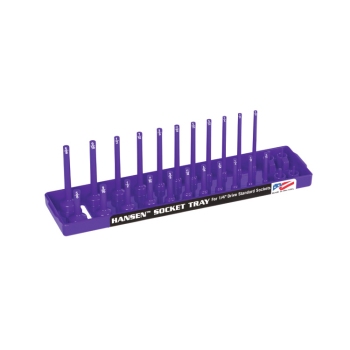 Hansen Global 1407 1/4-Inch Purple SAE 2-Row Socket Tray - Model 1407
