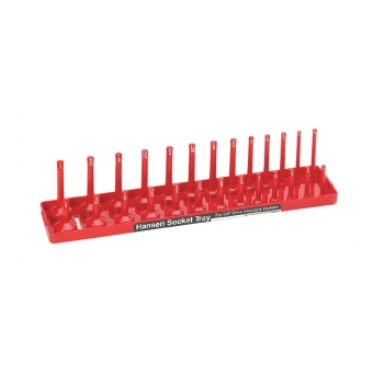 Hansen 3/8-Inch Drive 2-Row SAE Socket Tray Red 3801