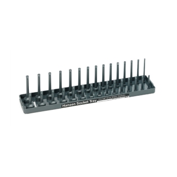 Hansen 3/8-Inch Drive 2-Row Metric Socket Tray Grey 3802