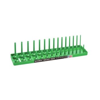 Hansen 3/8-Inch Drive 2-Row Metric Socket Tray Green 3804 - Model 3804
