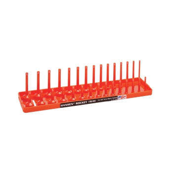 Hansen 3/8-Inch Drive 2-Row Metric Socket Tray Orange 3806
