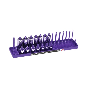 Hansen 3/8-Inch Drive 2-Row Metric Socket Tray Purple 3808