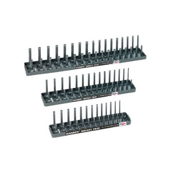 Hansen 3-Piece Metric Socket Tray Organizer Set Grey 9302