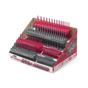 Hansen Red and Grey Socket Tray Merchandising Display 9910