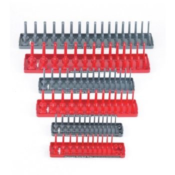 Hansen 6-Piece SAE & Metric 2-Row Socket Tray Set 92000