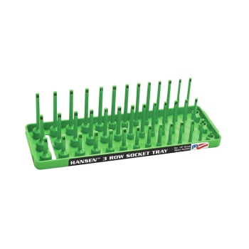 Hansen Global 14043 1/4-Inch Green Metric 3-Row Socket Tray