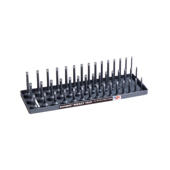 Hansen 3/8-Inch Drive 3-Row Metric Socket Tray Grey 38023