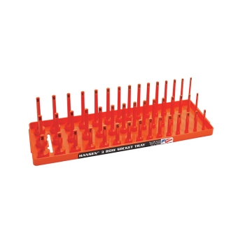 Hansen 3/8-Inch Drive 3-Row Metric Socket Tray Orange 38063