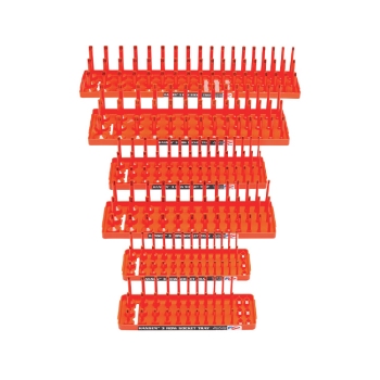 Hansen 6-Piece 3-Row SAE & Metric Socket Tray Set Orange 92015