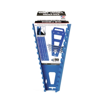 Hansen 5300 Universal 13-Slot Wrench Organizer Rack Blue - Model 5300