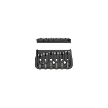 Hipshot 6 String Fixed Guitar Bridge Black Brass Base