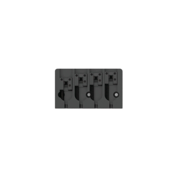 Hipshot 4 String A Style Bass Bridge Black FM1 Brass - Model 5A4FM1BB