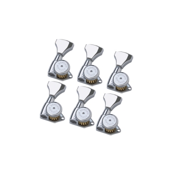 Hipshot Grip-Lock Open Tuner Kit Chrome 6 Inline 10mm