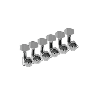 Hipshot Vintage Tuner Kit Chrome 6 Inline 8.5mm Staggered