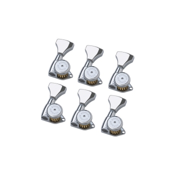 Hipshot Grip-Lock Open Tuner Kit Chrome 3+3 10mm